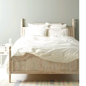 Anthropologie King Ruffled Cotton Duvet